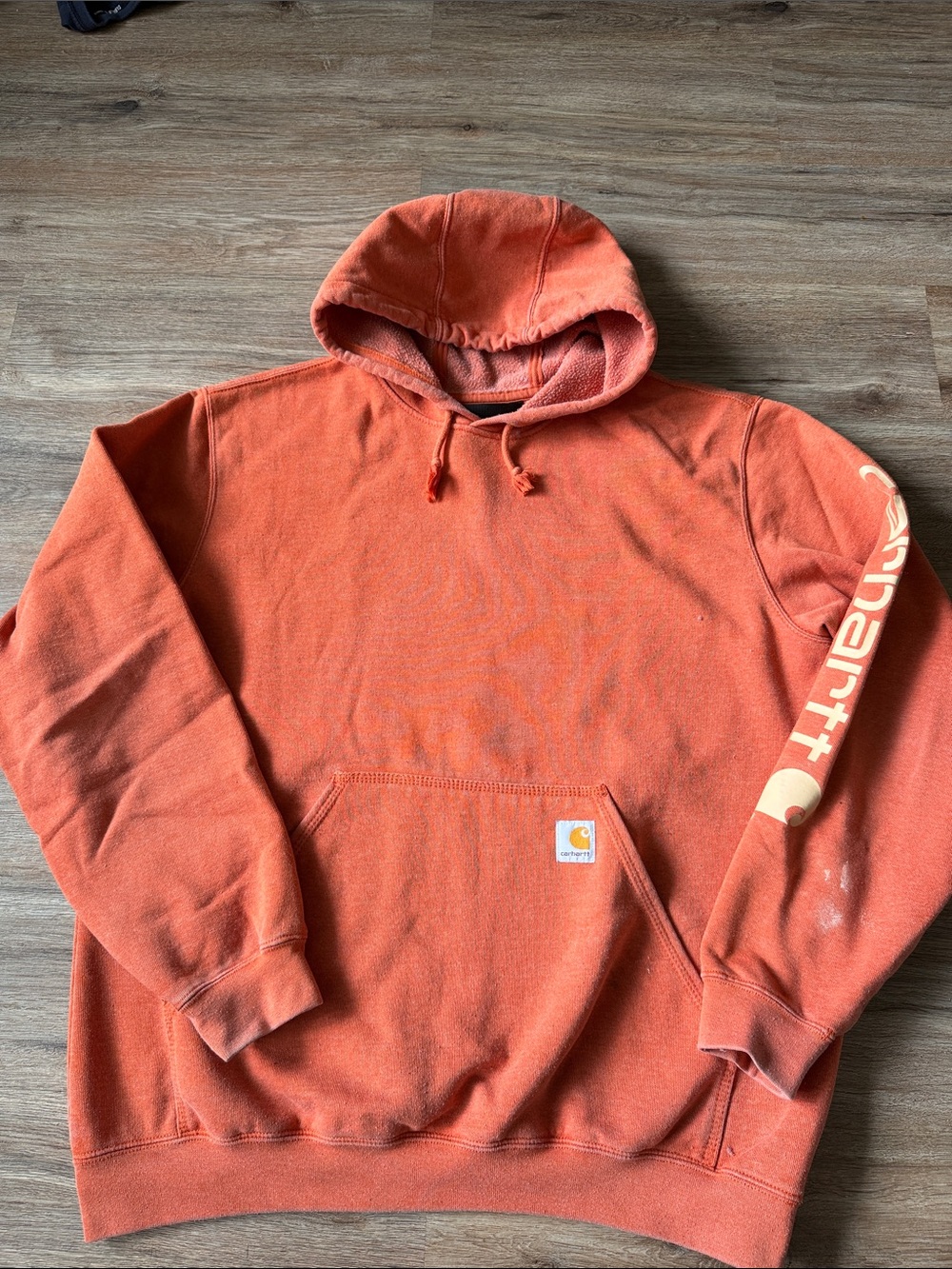 Carhartt orange hoodie mens size L